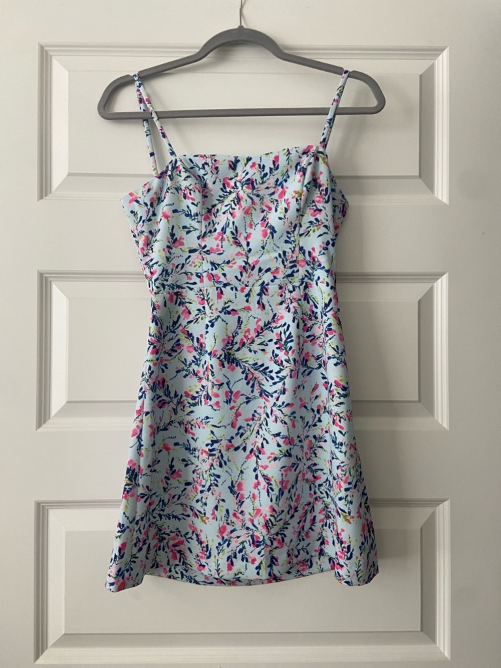 French Connection blue floral mini dress - 0 EUC